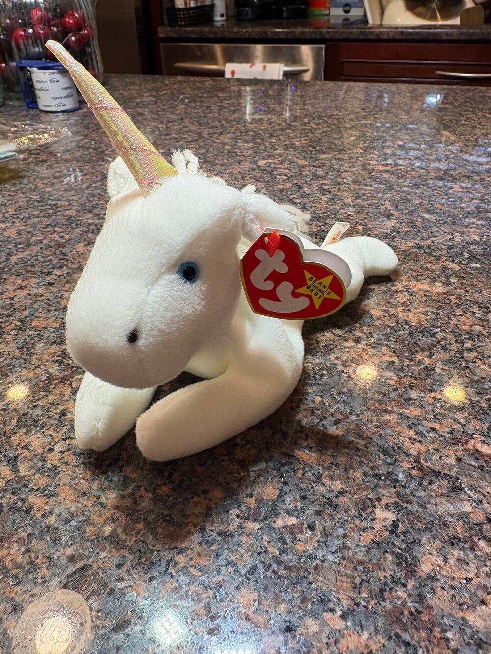 Ty Beanie Baby Mystic The Unicorn TAG ERROR 1993/1994 PVC Pellets